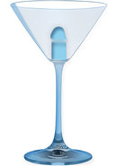 Light Up Martini Weenie Glass Blue