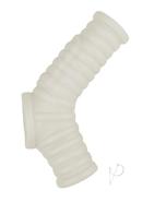 Vibrating Power Sleeve Ribbed Fit Wht
